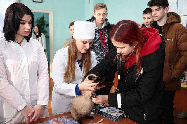 Очередное занятие "Школы юного ветеринара" провели в Климовичском государственном аграрном колледже. ФОТО