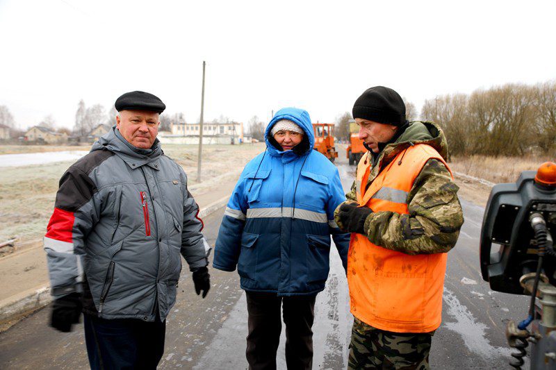 Климовичское ДРСУ-172 ремонтирует участок автодороги Климовичи — Селище
