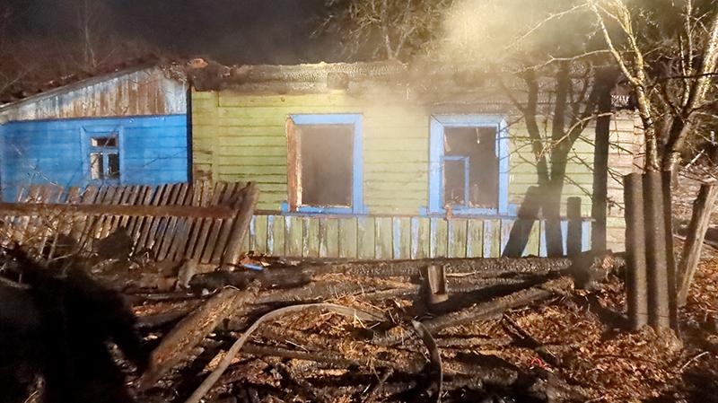 В Климовичах на пожаре погиб человек