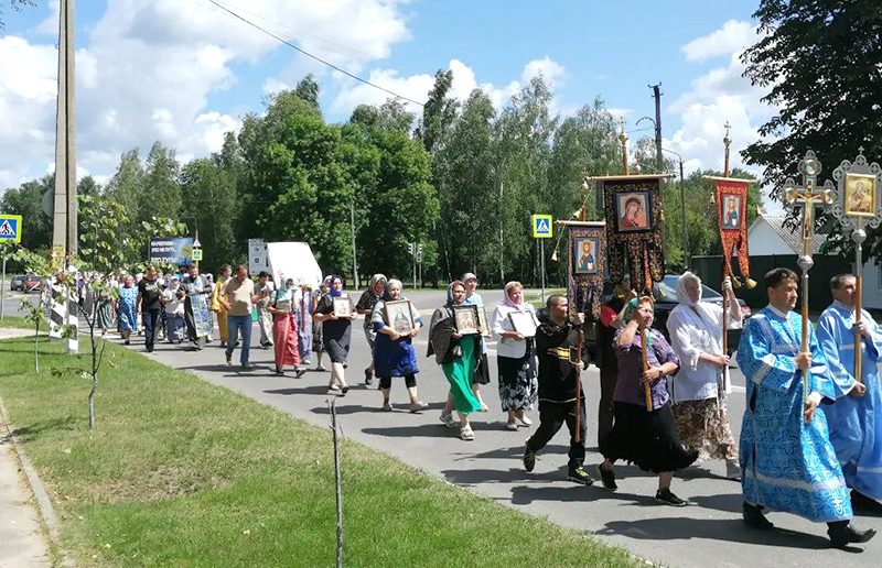 Климовчане приняли участие в крестном ходе в честь 160-летия храма Божией Матери Казанской в д. Прусино