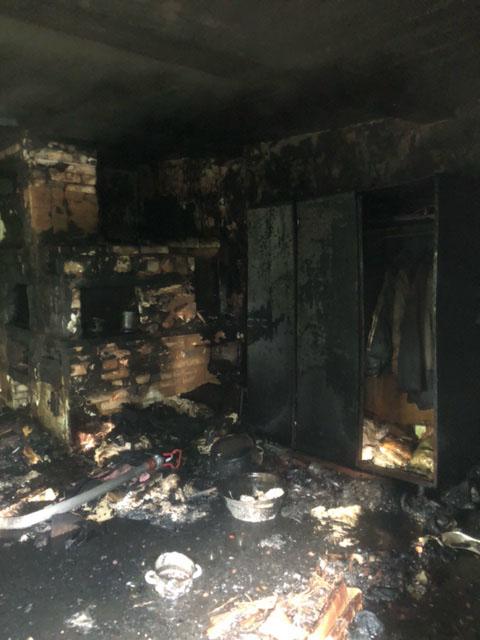 В Климовичах горел жилой дом