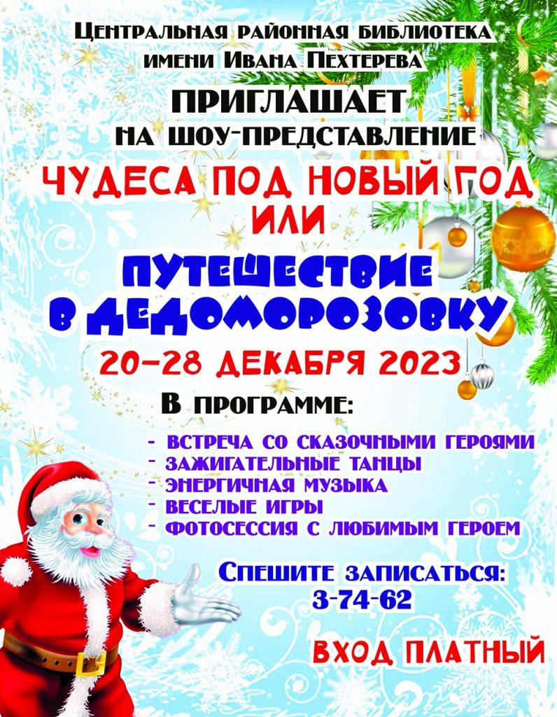 Центральная районная библиотека приглашает на новогоднюю шоу-программу