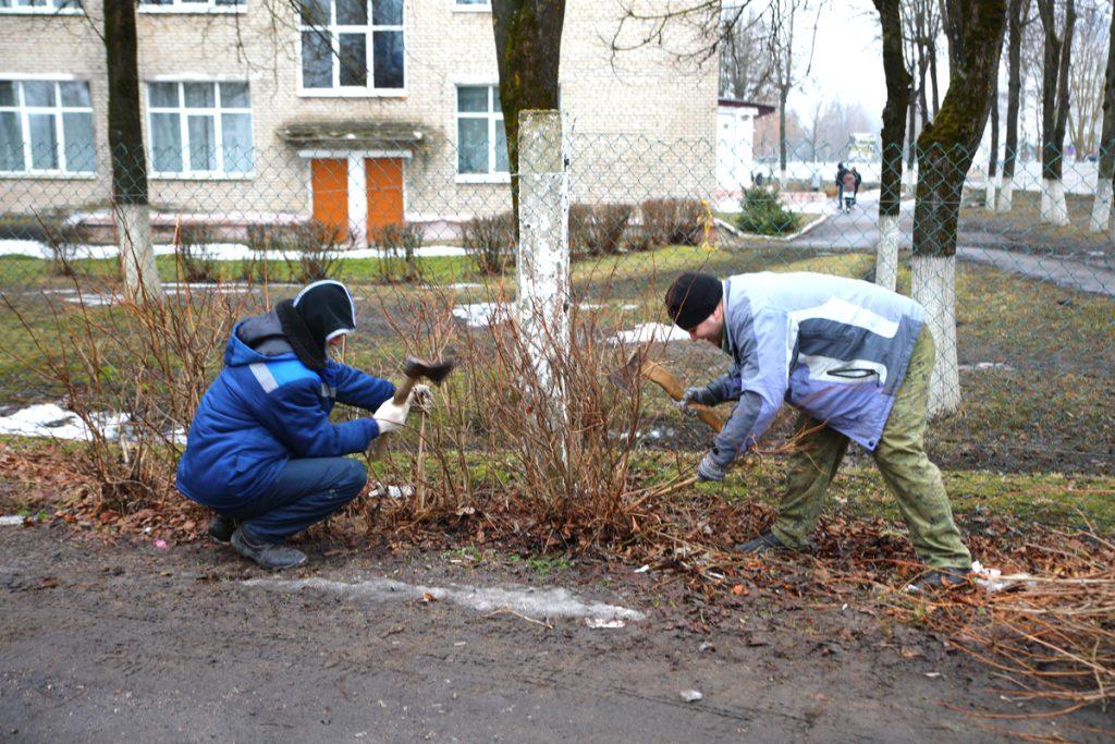 Первый в 2024 году районный субботник проходит на Климовщине