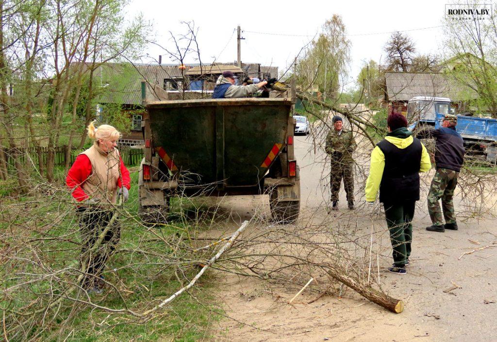 ФОТОФАКТ: На Климовщине продолжаются работы по благоустройству и наведению порядка на земле