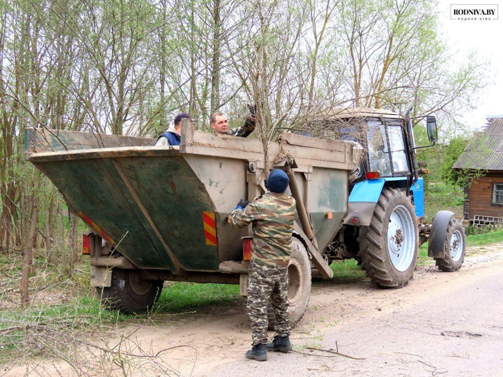 ФОТОФАКТ: На Климовщине продолжаются работы по благоустройству и наведению порядка на земле