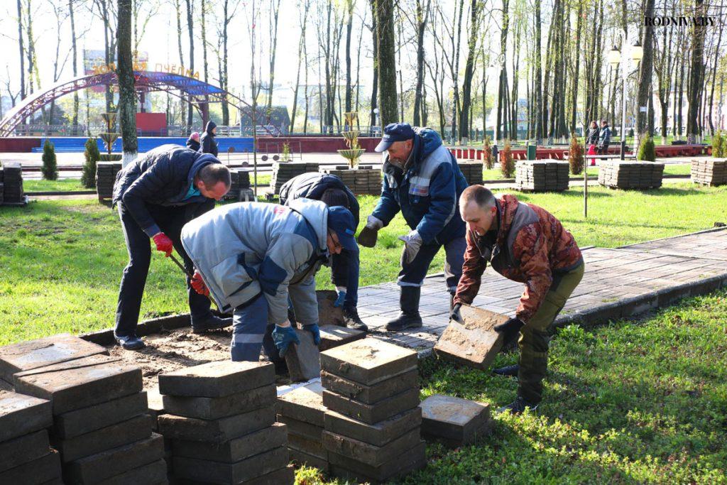 Климовчане благоустраивают общественные территории