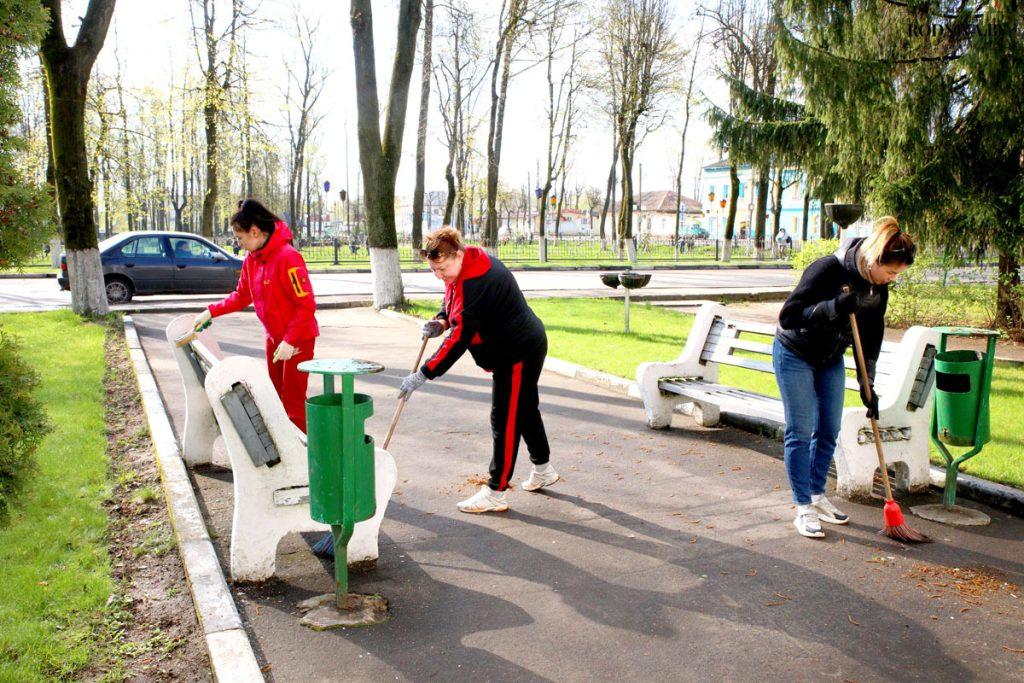 Климовчане благоустраивают общественные территории