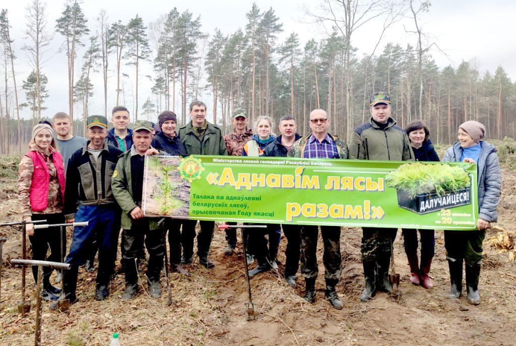 Работники Климовичского лесхоза провели субботник