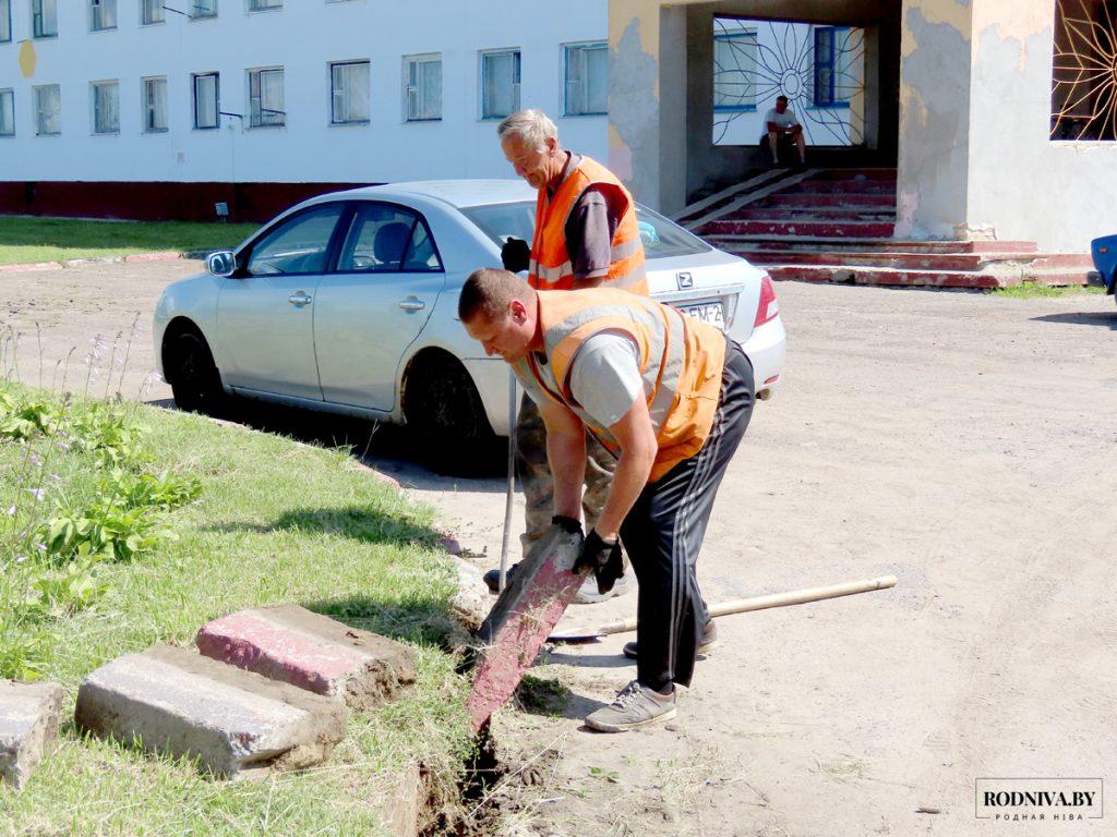 В Климовичах продолжаются ремонтные и строительные работы в рамках подготовки города к областным «Дожинкам»