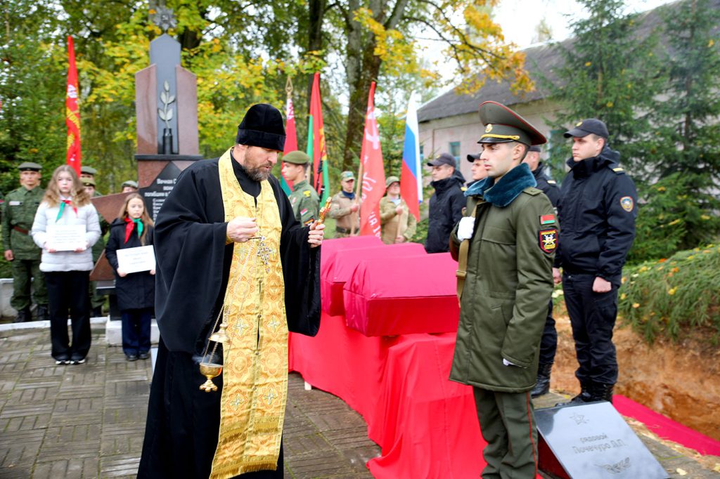 В Климовичском районе перезахоронили останки воинов, погибших в годы Великой Отечественной войны