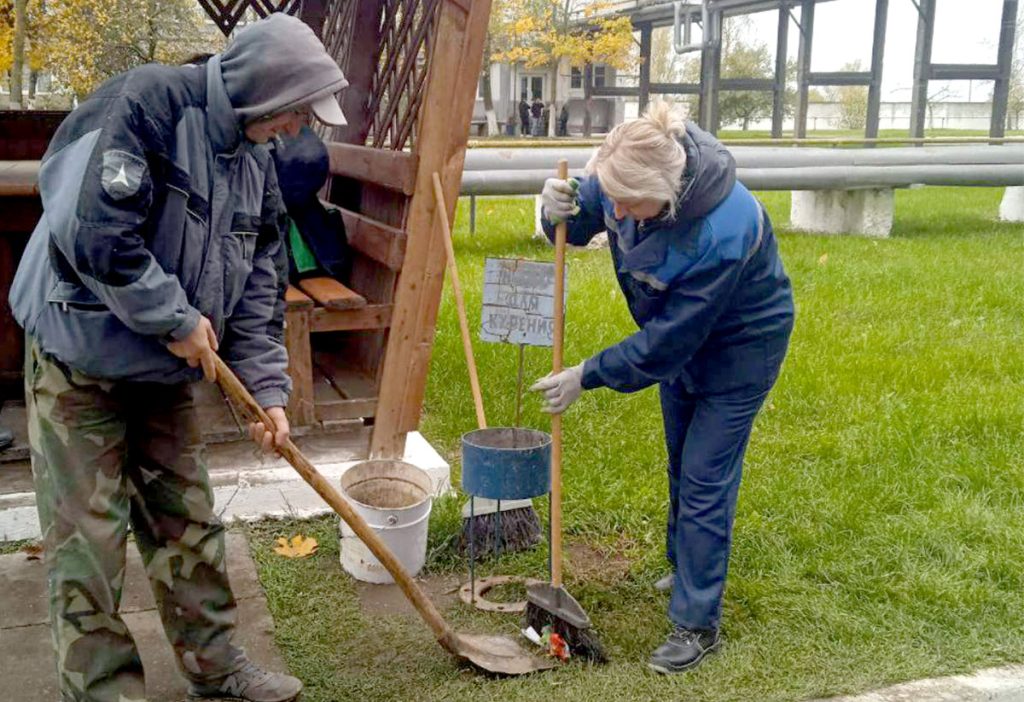Какие работы выполняли климовчане на улицах райцентра