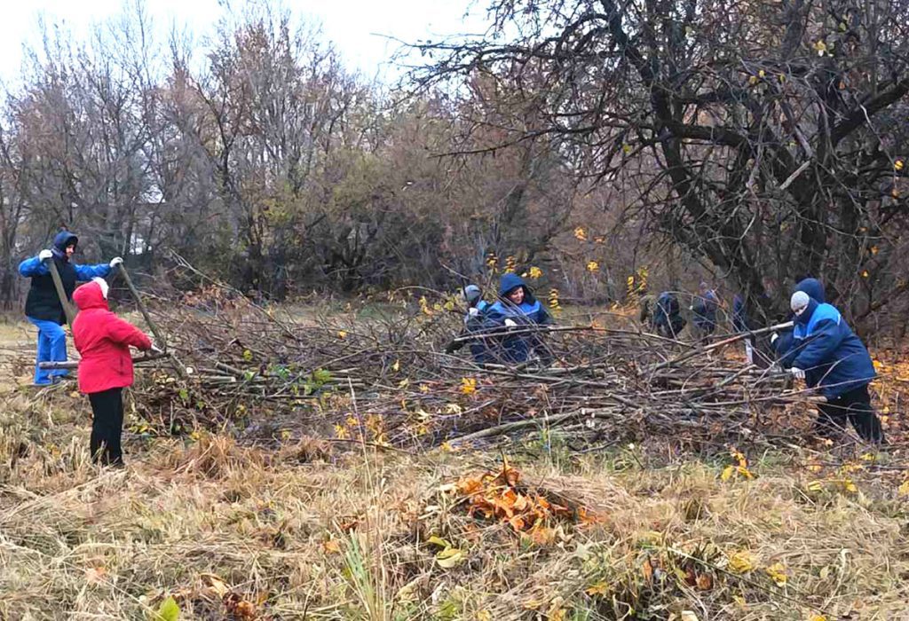 Где председатель Климовичского райисполкома Виктор Пугач и руководители организаций трудятся на субботнике