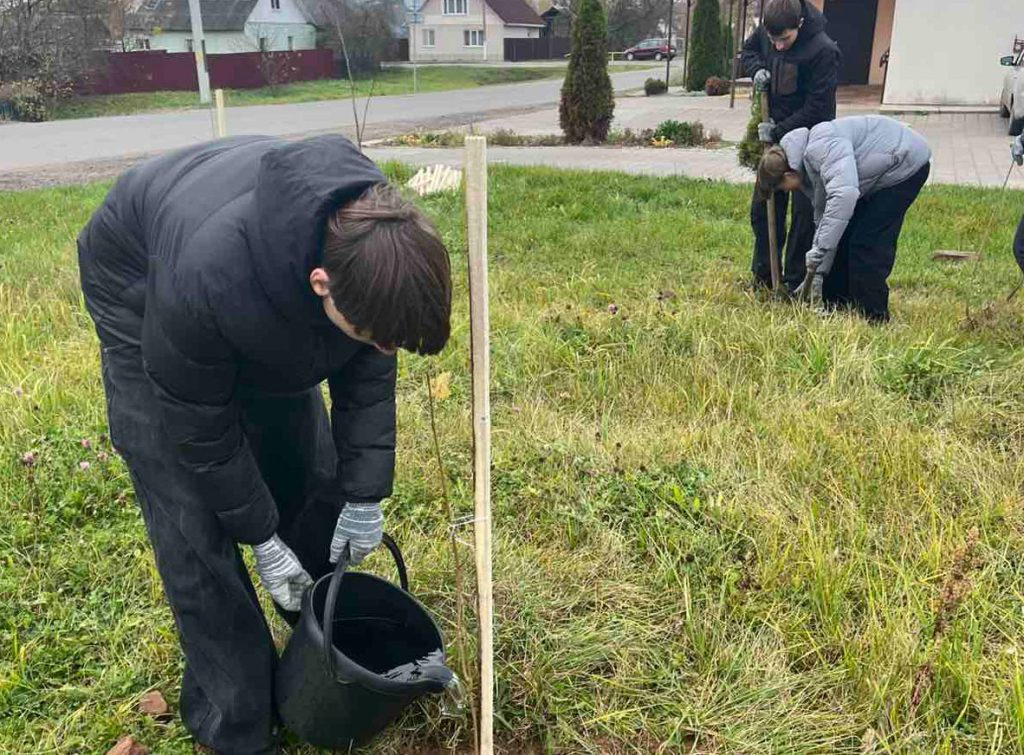 Молодежь Климовщины трудится на республиканском субботнике
