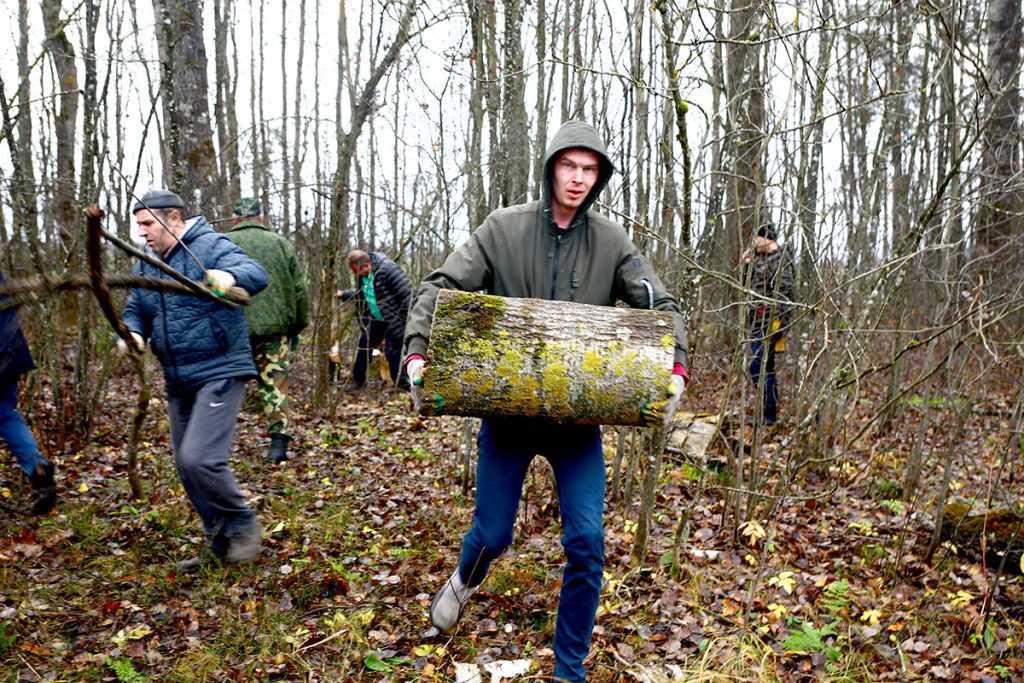Климовчане благоустраивают придорожные полосы