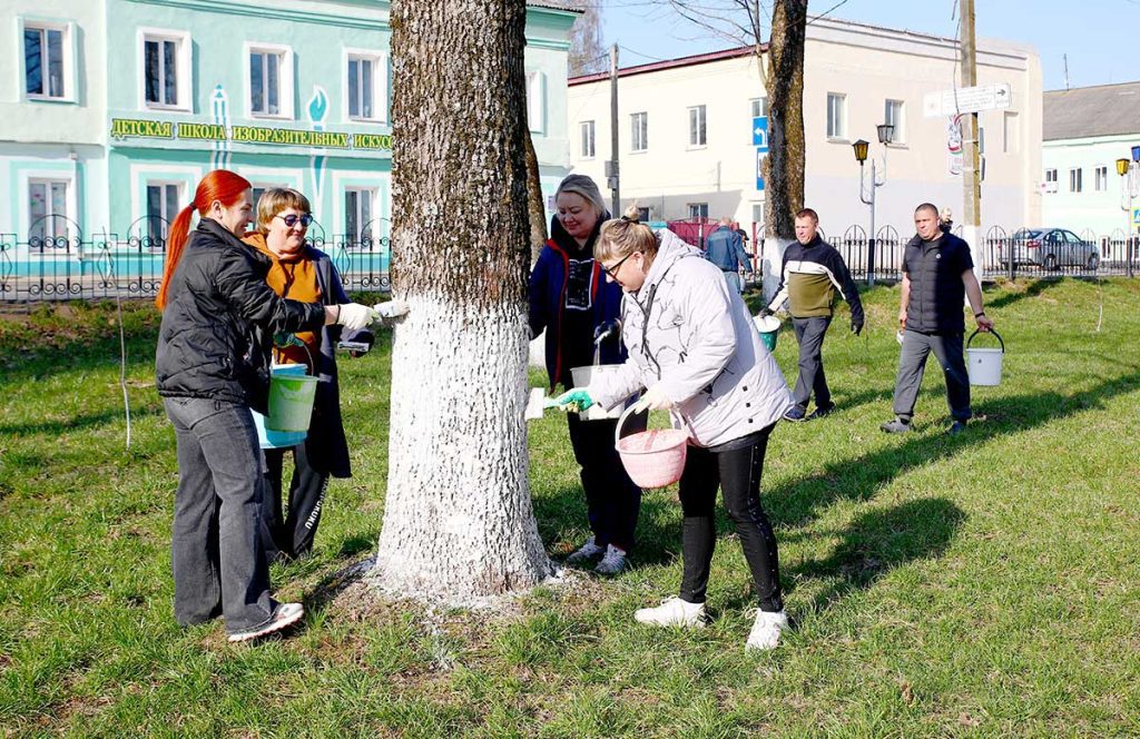 Месячник по благоустройству: как климовчане приводят в порядок парки и аллеи