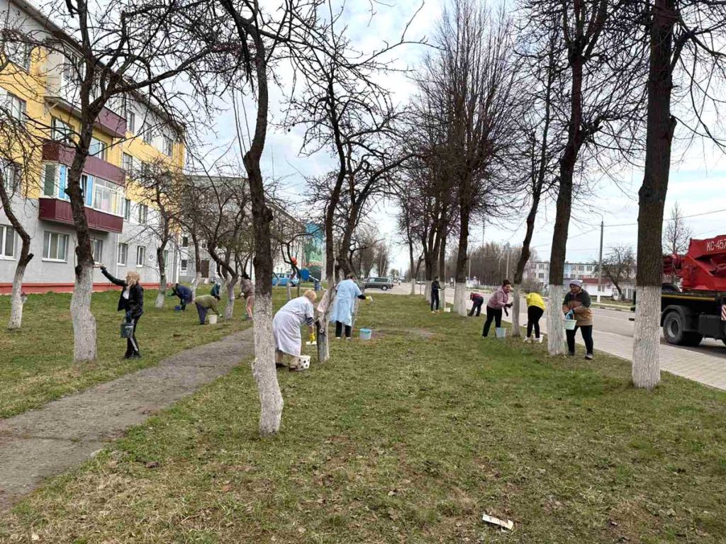 Жители Климовщины наводят порядок в парках и на улицах населенных пунктов