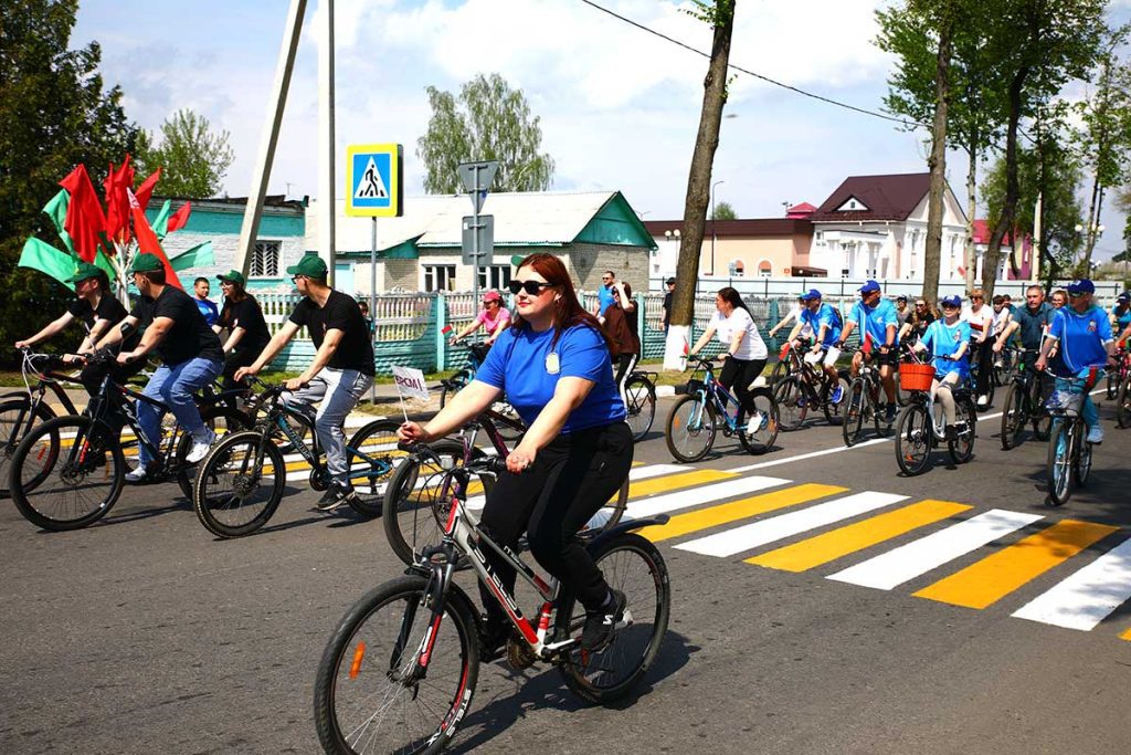 В Климовичах прошел велопробег в честь 81-й годовщины Великой Победы
