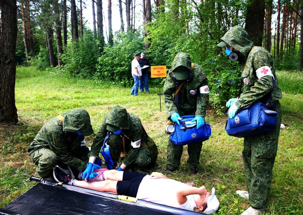 Как в Климовичах соревновались санитарные дружины