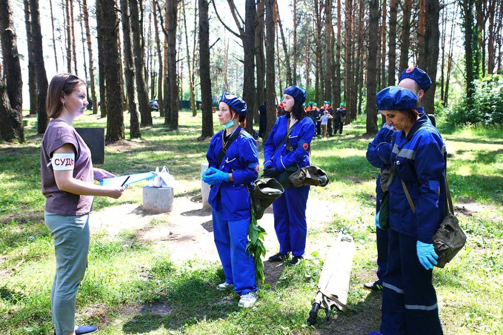 Как в Климовичах соревновались санитарные дружины