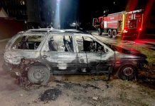Ночью в Климовичах загорелась машина — подробности